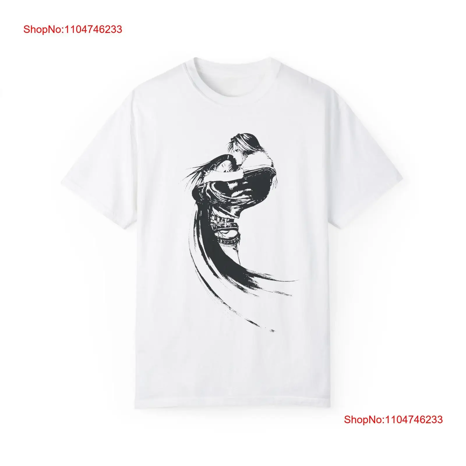 Final Fantasy VIII Squall and Rinoa T Shirt Gamer Video Game vintage Washed Versatile fashion Casual Comfortable Stretched