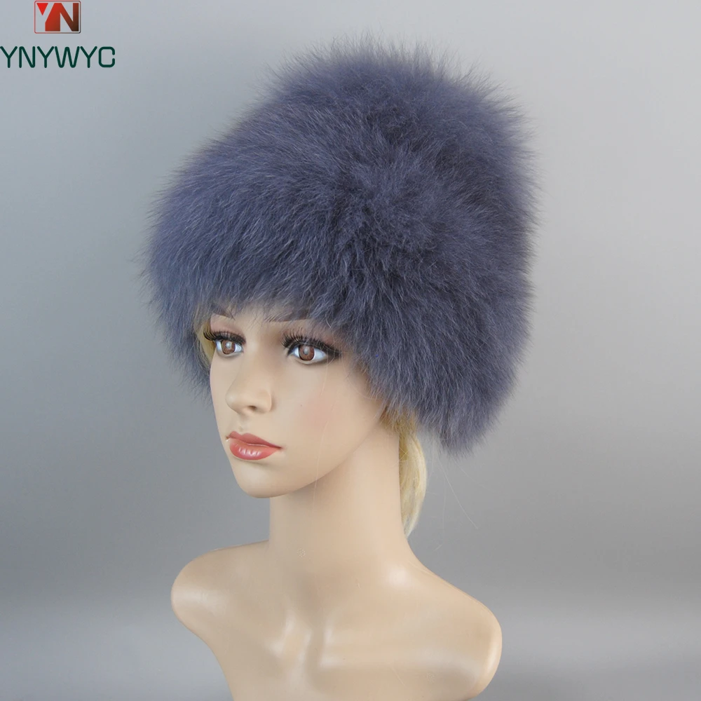 

Winter Bomber Hat For Women Knitted Real Fox Fur Hats Natural Soft Fur Caps Russia Lady Warm Quality 100% Genuine Fox Fur Cap