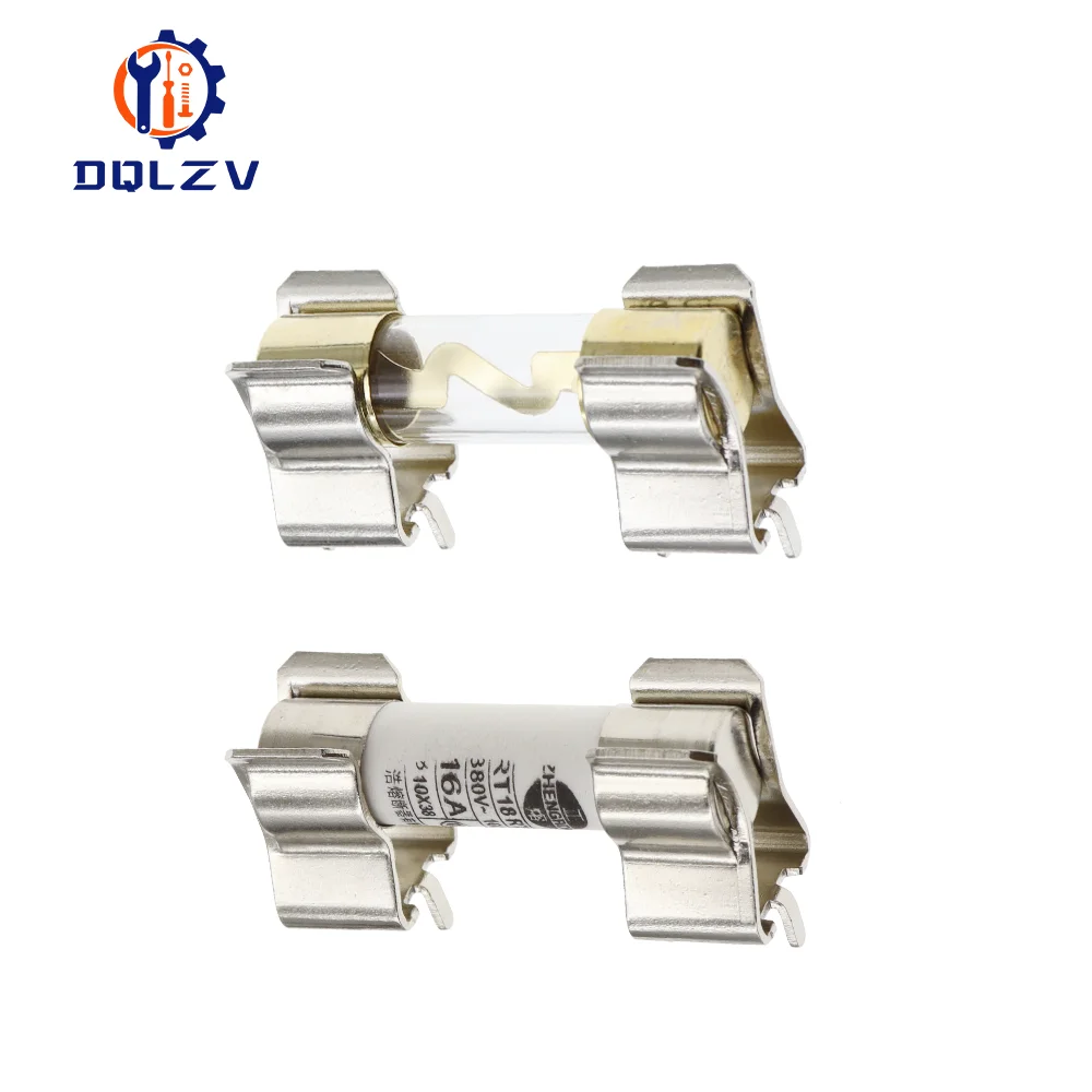 10X38MM Klips bezpiecznika Uchwyt bezpiecznika Nagłówek ubezpieczeniowy Zacisk miedziany 10*38MM Podpórka rurki bezpiecznika Uchwyt bezpiecznika dla — zdjęcie 5