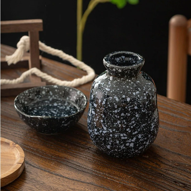 Juego de Botella y Cuencos de Cerámica Japonesa para Baijiu, Dispensador de Sake para el Hogar, Platos para Vino, Accesorios para Beber en Restaurantes de Sushi