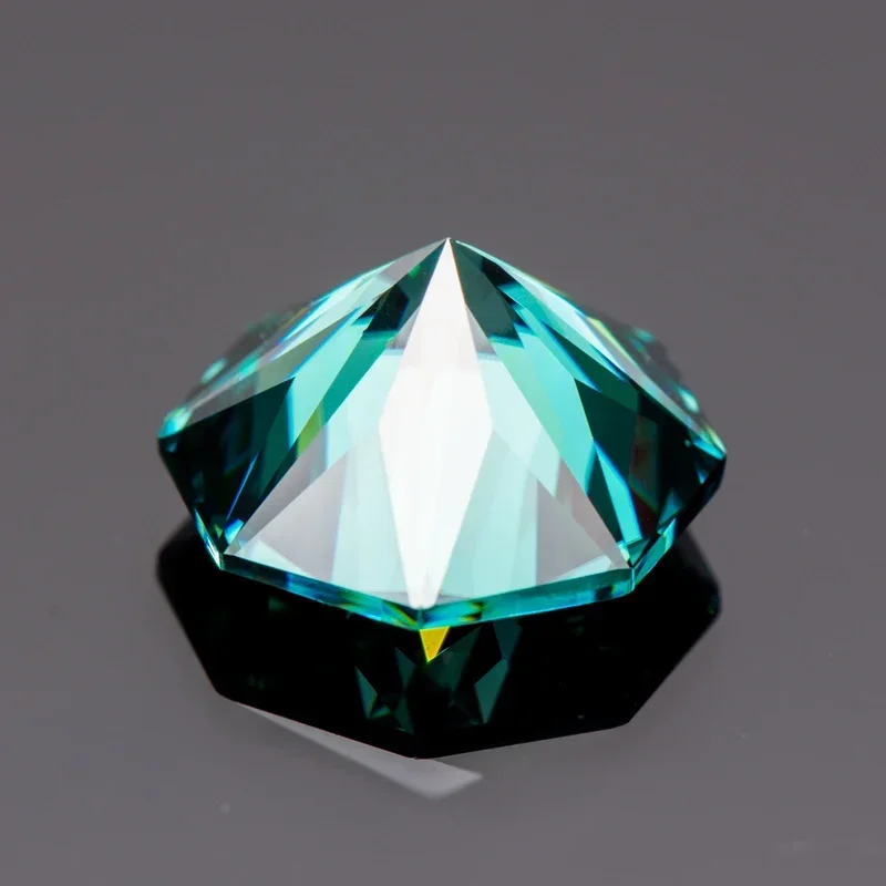 Moissanite Stones Octagon 8 Arrows Shape Emerald Green Primary Colours Lab Grown Gemstones For Jewel Pendant Rings Making