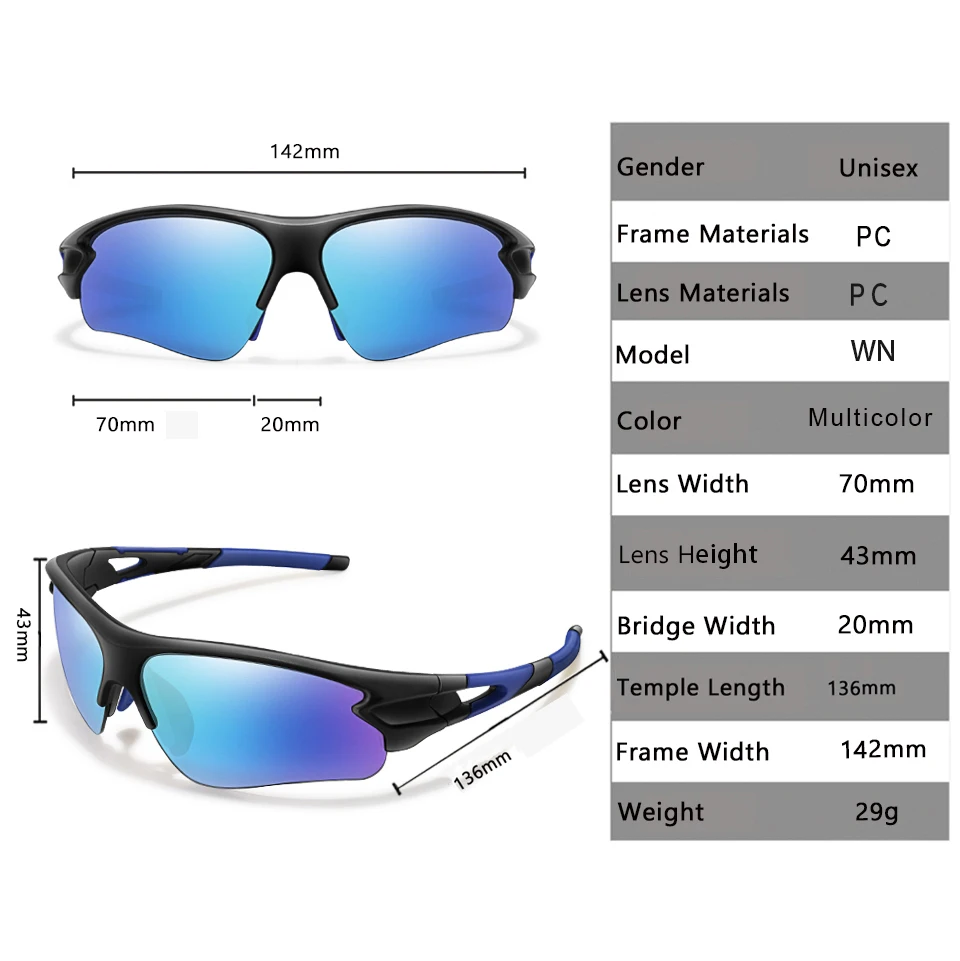 Brand Fashion Women Men Sunglasses Outdoor Sports Fishing Cycling Running Driving Eyewear Women Fashion Goggles Comfortable Nose