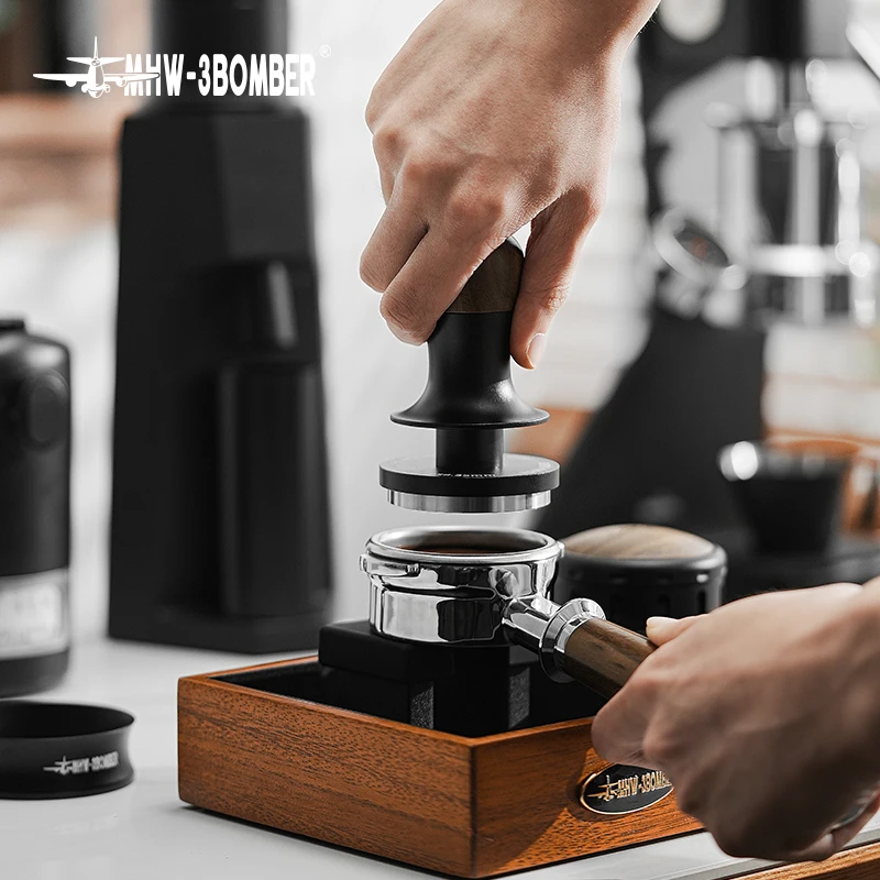 MHW-3BOMBER 30lb kopi tekanan konstan Tamper Espresso keranjang Puck layar Set untuk 58mm Espresso Portafilter alat Barista