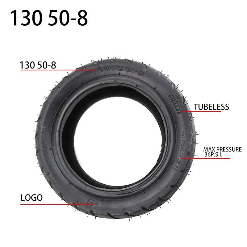 Buona qualità 1 pz parti del motociclo 130/50-8 pneumatici Tubeless pneumatici per vuoto per Little Monkey cross country moto