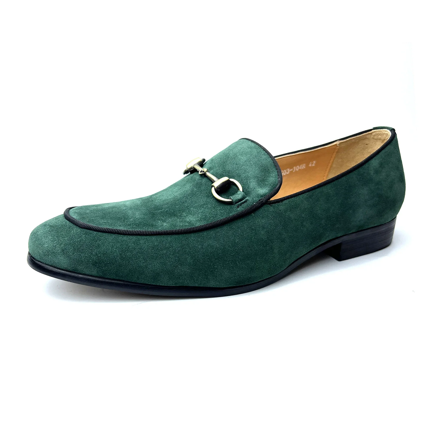 MEN'S PLAT LOAFER GREEN HIGH QUALITY CASUAL LEATHER SHOES COW SUEDE SLIP-ON OUTDOOR HANDSOME LOAFERS CUSTOMIZED SHOE FOR MEN