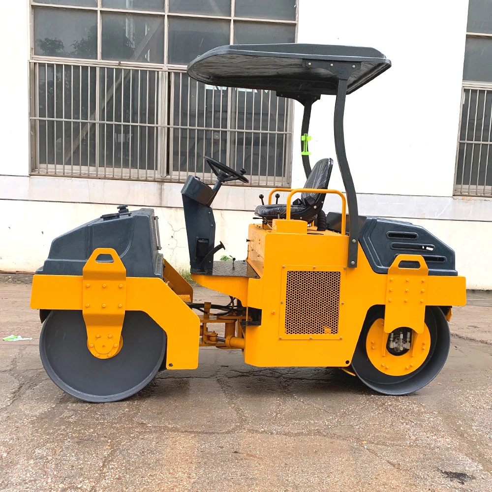 Chinese 3tons 3000kg Mini Road Roller Compactor Factory Direct Supply Micro Roller Machine