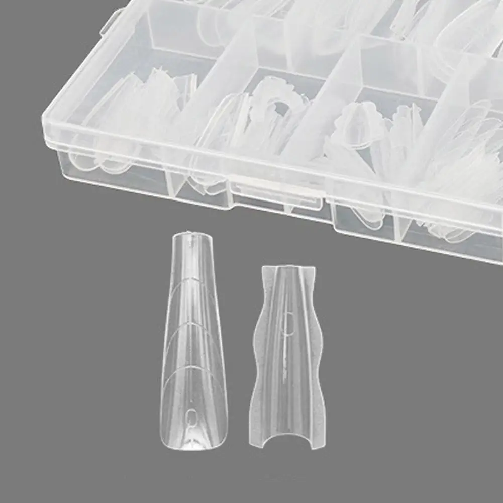 جديد ساندويتش أشكال أظافر مزدوجة 180 قطعة 15 حجم جديد 2025 ملحقات-أشكال مزدوجة نعش اللوز أشكال أظافر مانيكير قالب علوي قالب سفلي