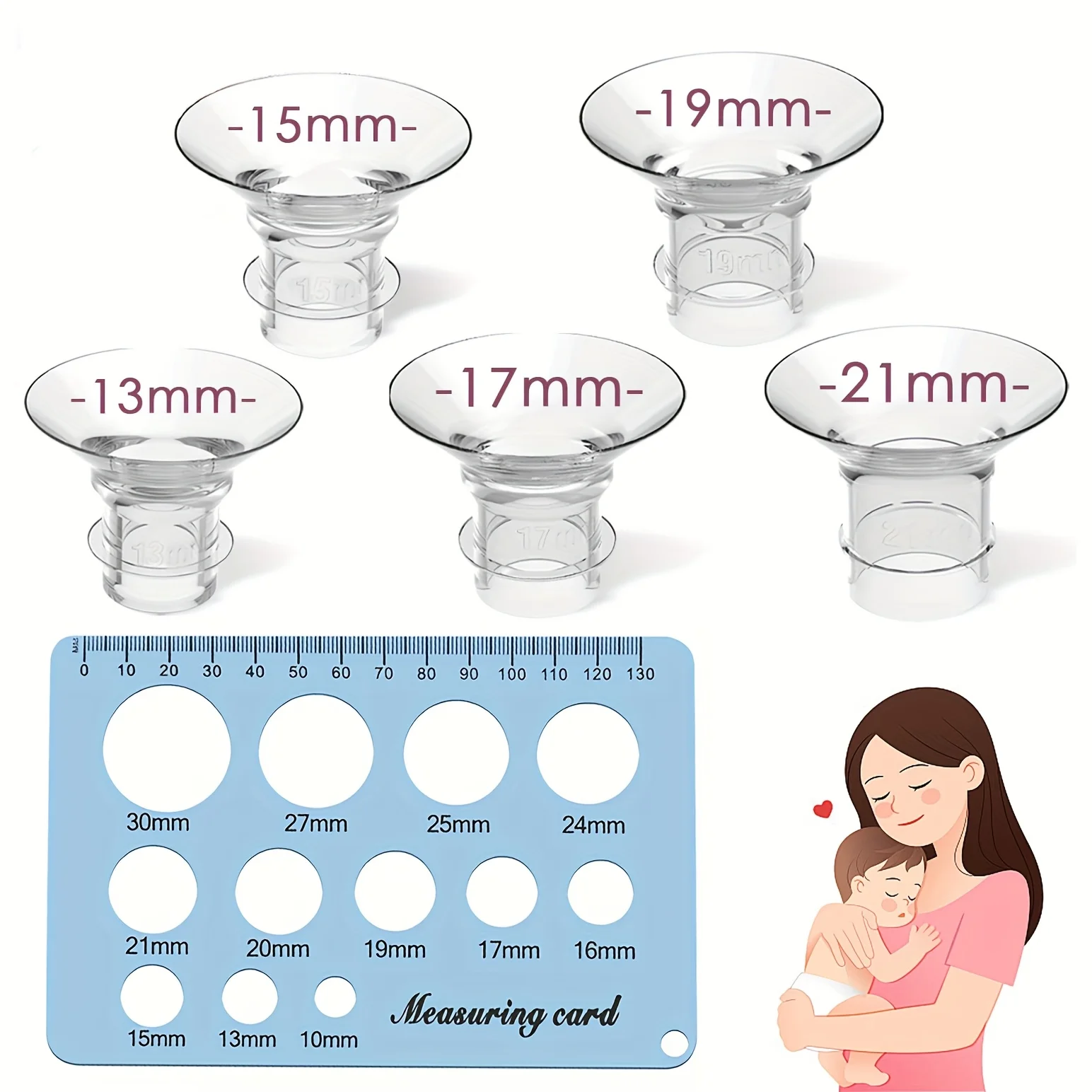 

Flange Silicone Inserts Nipple ruler Compatible with TSRETE Medela Momcozy S9/S9Pro/S12/S12Pro Wearable Breast Pump accessories