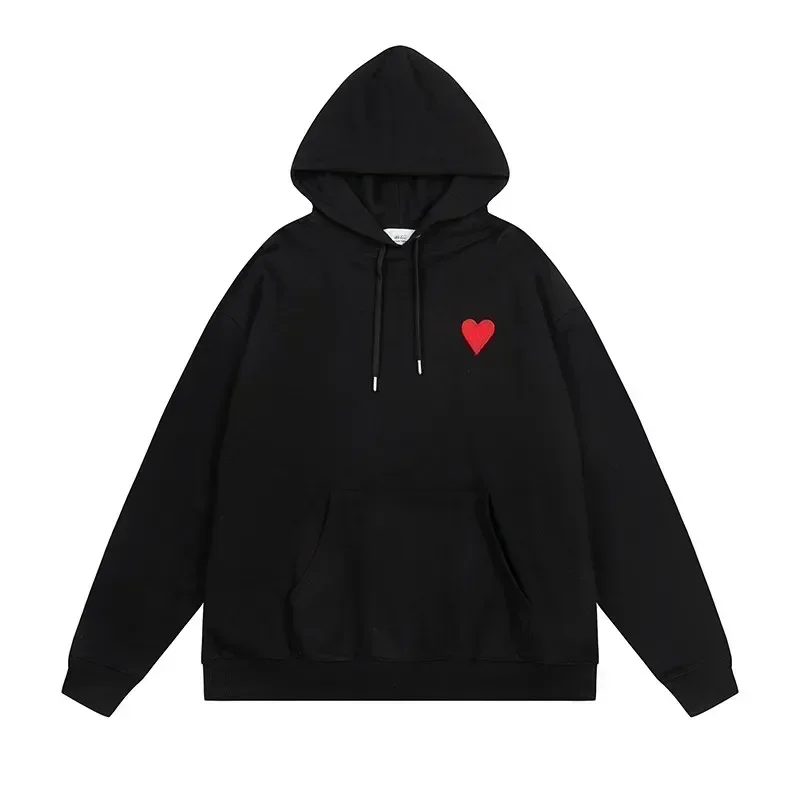 Autumn 2023 Fashion Men\'s Hoodie A Letter Heart Embroidered Sweatshirt Casual Oversized Sweatshirt Men\'s And Women\'s Hoodies