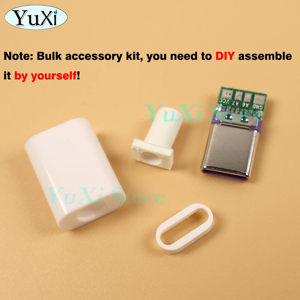 Type-C Mirco USB 3.1 Connector Male Jack Tail Plug Adapter Shell For Phone Fast Charging Connect Welding With PCB Board DIY Kit