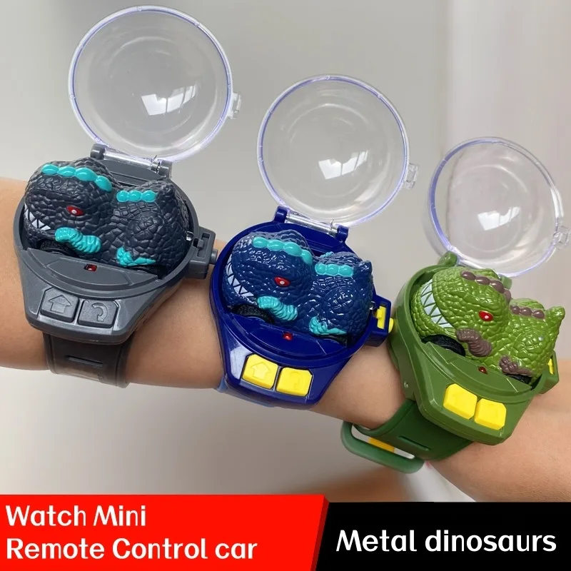 Simulazione Mini Orologio Auto telecomandata Dinosauro Auto in lega Giocattoli per bambini Divertimento da corsa Modelli di giocattoli per ragazzi e ragazze Regalo di compleanno