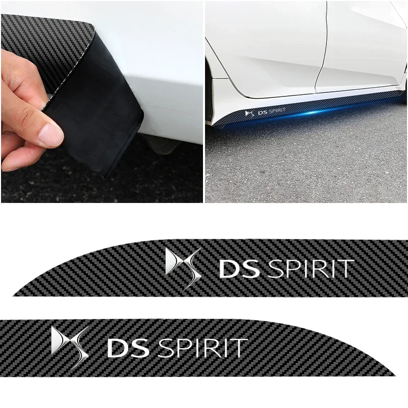 

2pcs New Car Door Side Skirt Car Body Decal Carbon Fiber Car Stickers For DS SPIRIT 2 3 4 5 6 7 DS2 DS3 DS4 DS5 DS6 DS7 Auto