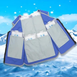Summer Cooling Vest w/ Ice Packs Breathable Outdoor Cool Ice Vest Heat Resistant 55KD