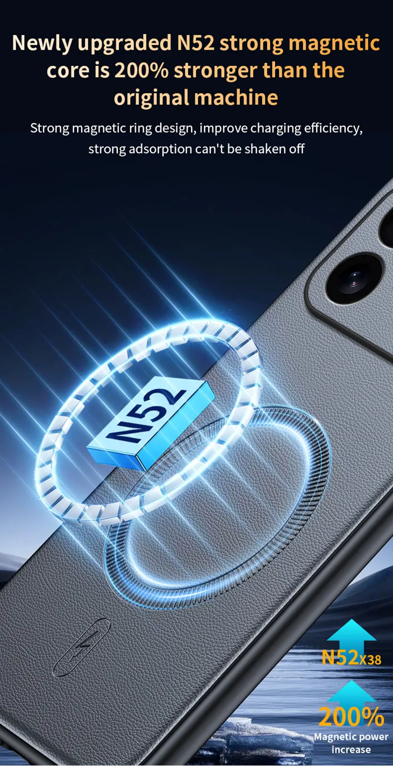 Für iPhone 18 Pro Max Hülle Magnetische Leder-Schutzhülle für iPhone 18 Pro Anti-Fingerabdruck Rutschfeste PC+TPU 17 Pro Max – Detail 9
