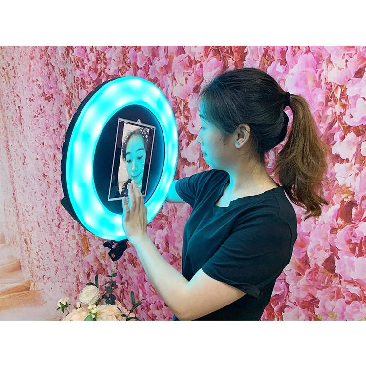 drop shipping portable led instant party 360 ring light roaming photo booth ring light photobooth