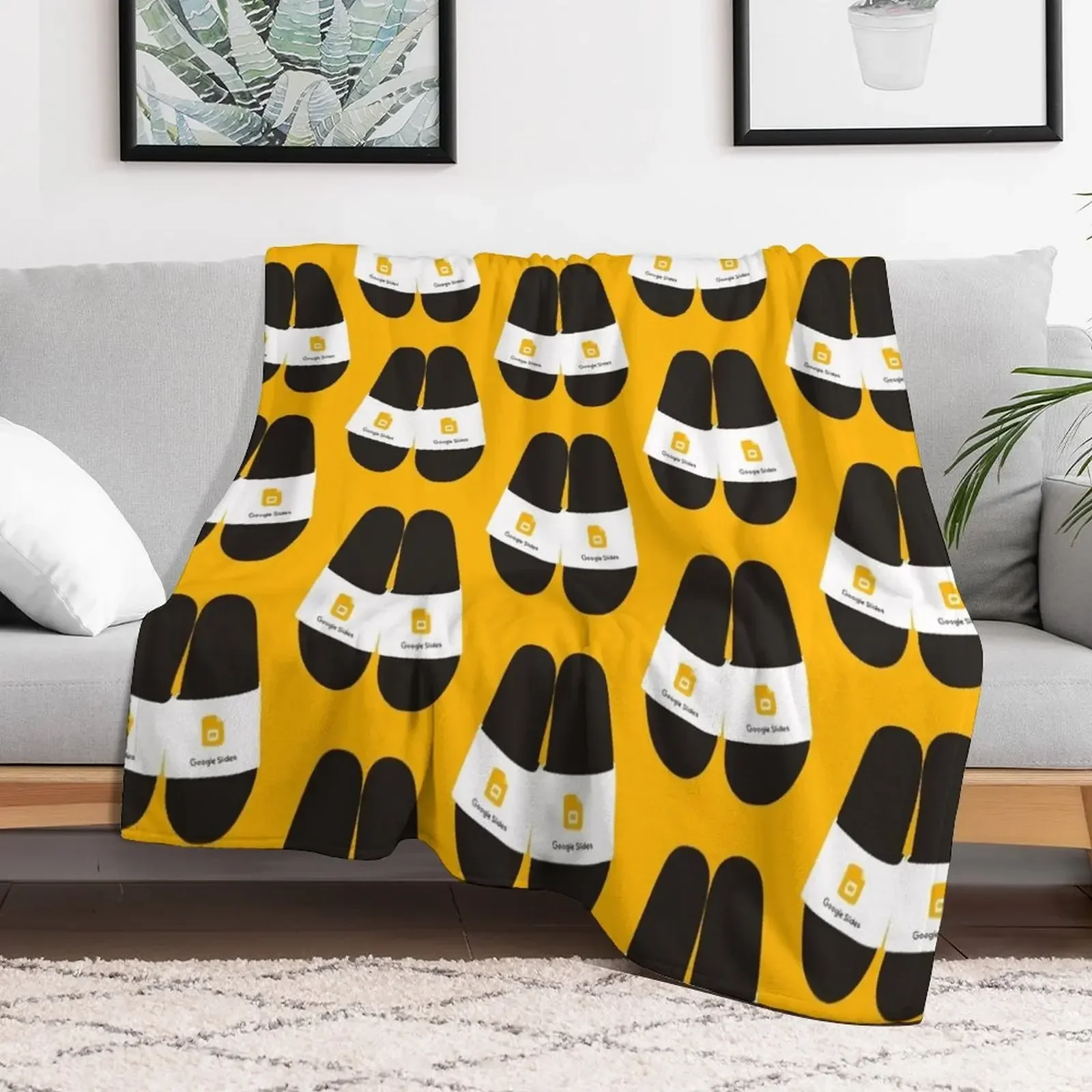 

Google Slides Throw Blanket Single Soft Big Sofas Retros Blankets heavy to sleep Furry Tourist decorative Blankets