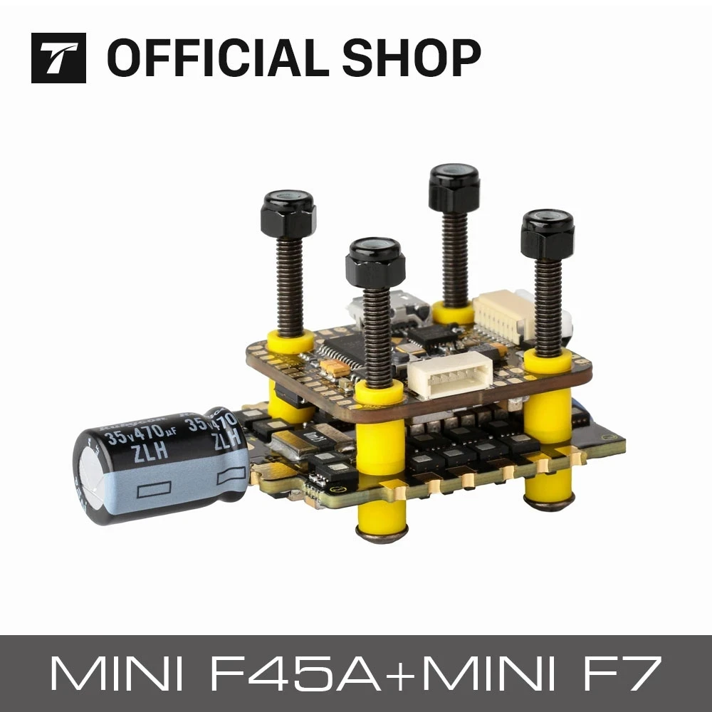 T-motor MINI F7 Stack Mini F45A ESC + MINI F7 Flight Controllerfor FPV RC Drone Freestyle Racing Quadcopter