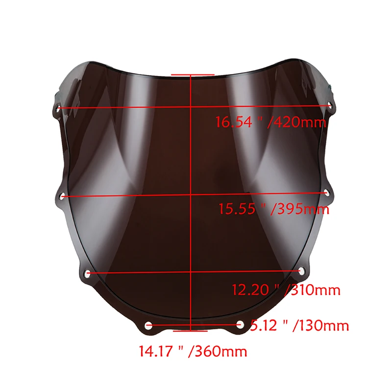 Motorcycle Double Bubble Windshield ABS Windscreen Air Deflector Tints Fit For Kawasaki ZX7R 96-03 Motorbike Wind Waterproof view 2