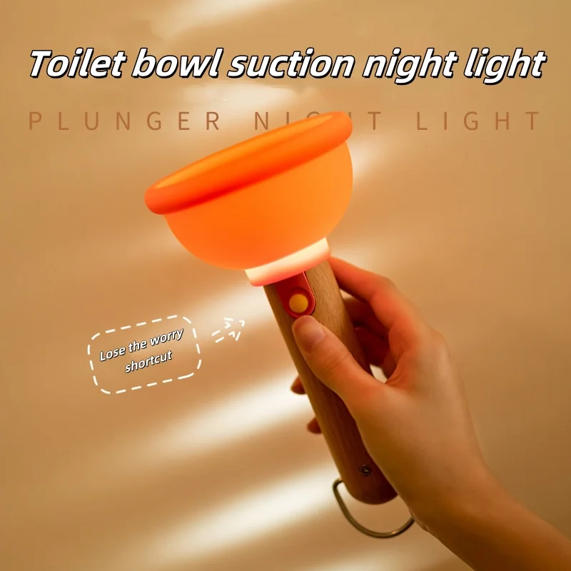 

Toilet suction night light stool surround sense silicone light funny usb charging creative gift night light atmosphere decoratio