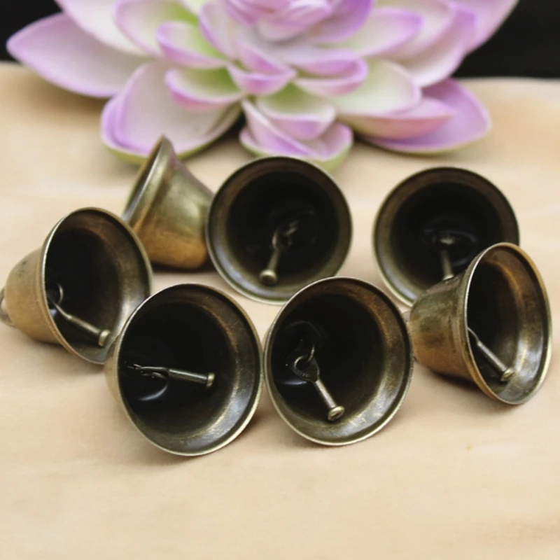 10Pcs Small-Jingle Bells Vintage Style Christmas Tree Hanging Bells Pet Collar Bell for Wedding Hallowmas Wind Chimes Decoration image 3
