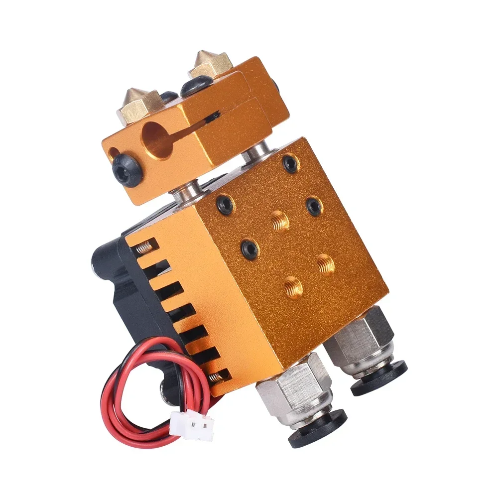 X 2 In 2 Out Extruder Dual Color All Metal For 3D Chimera Hotend Kit Multi-extrusion V6 12VDual Extruder 0.4mm/1.75mm 3D Printer