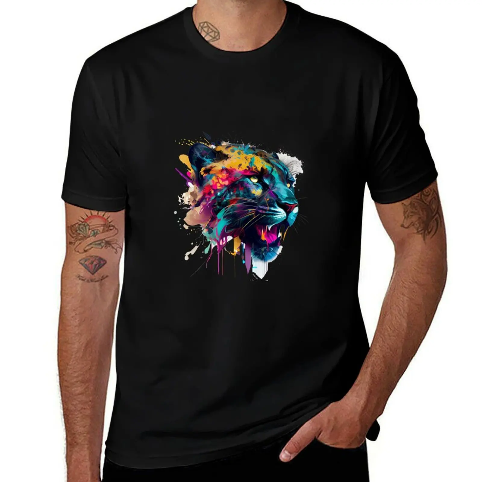 

Vibrant Panther T-Shirt affliction shirts clothes luxury designer anime figures men t shirt