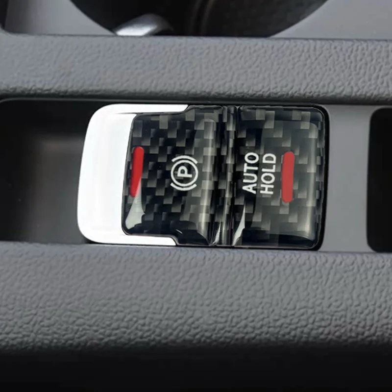 2 Stück Auto-Styling Handbremshebel-Panel-Knopfabdeckung Zierleisten-Aufkleber für VW Golf 7 7.5 MK7 Arteon CC 2015-2019 Innenraum-Aufkleber – Detail 8