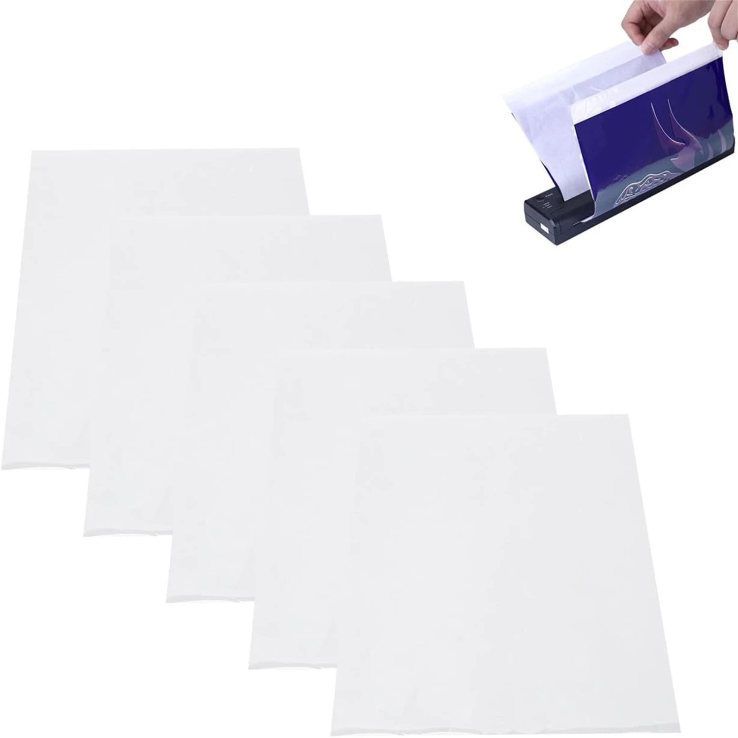 Nowy szablon do tatuażu z papieru do tatuażu 50 szt. Przezroczysty wzór termiczny folia transferowa do tatuażu