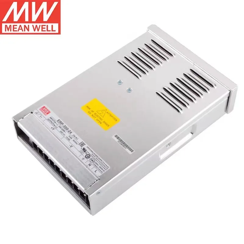 

MeanWell ERP-350-24 24VDC14.6A 220VAC Rainproof for LED Strip Lighting Channel Letters Moving Sign Power Supply Transformer