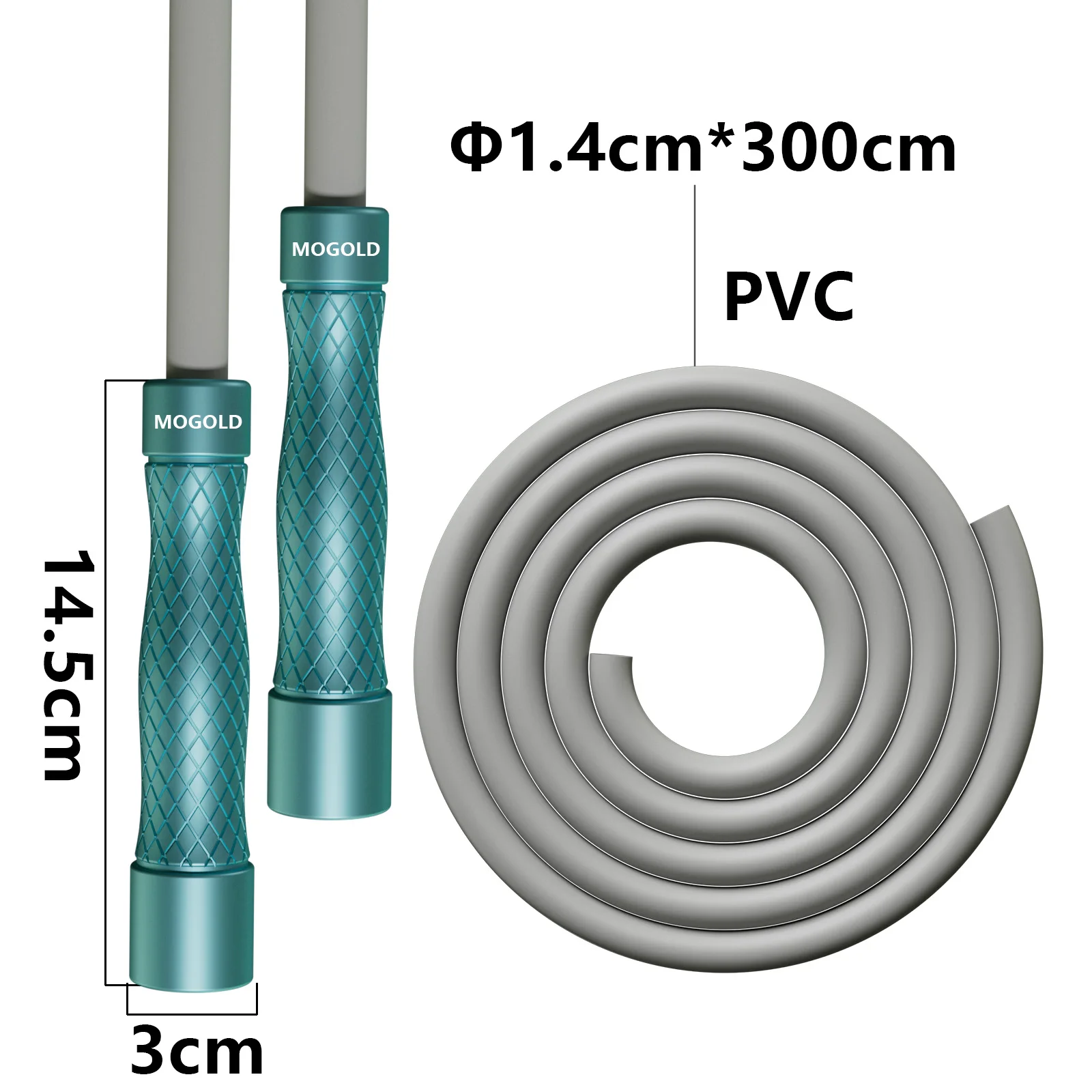 Profesjonalna skakanka MOGOLD: ergonomiczny, antypoślizgowy uchwyt, bezproblemowe ćwiczenia