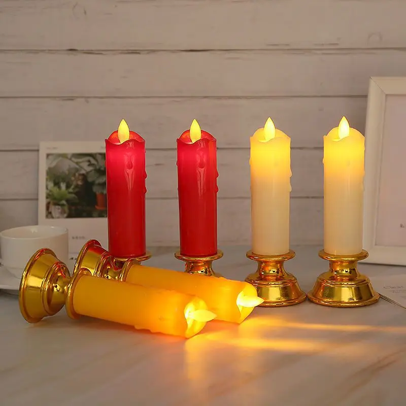 LED Electronic Candle Light, Usb Plug-In Swinging Wick Simulation Candle, Wedding Church Decoration