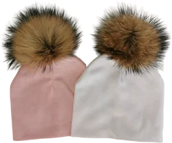 baby winter hats baby natural fur pom pom newborn photoprops cap boy accessories toddler girl boy kids cap bonnet baby hats