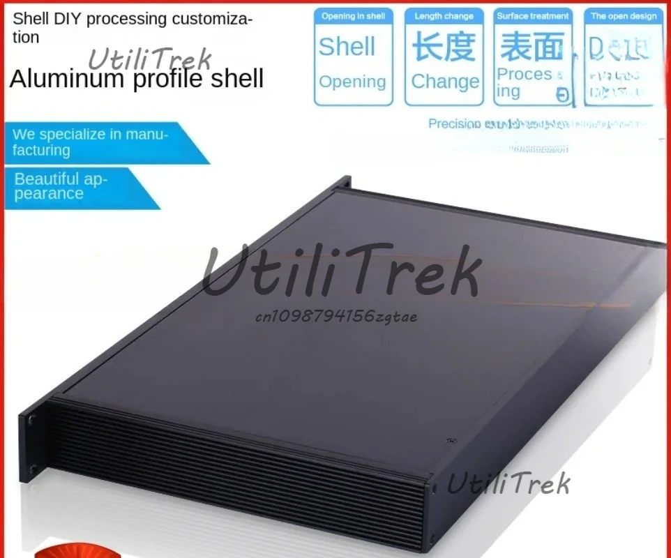 

Aluminum profile 1U chassis server cabinet box customized power controller instrument aluminum alloy box 19 inches