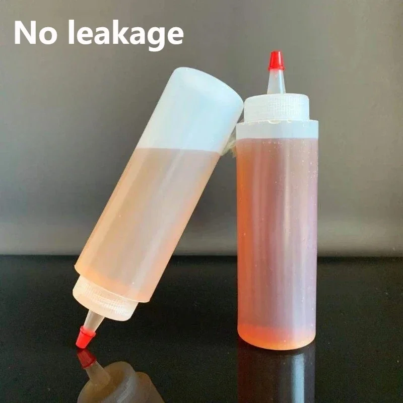 Bouteille à presser en plastique à nez d'aiguille de 120 à 450ML, 2 pièces, conteneur de stockage de cosmétiques, bouteille vide compressible avec étanche