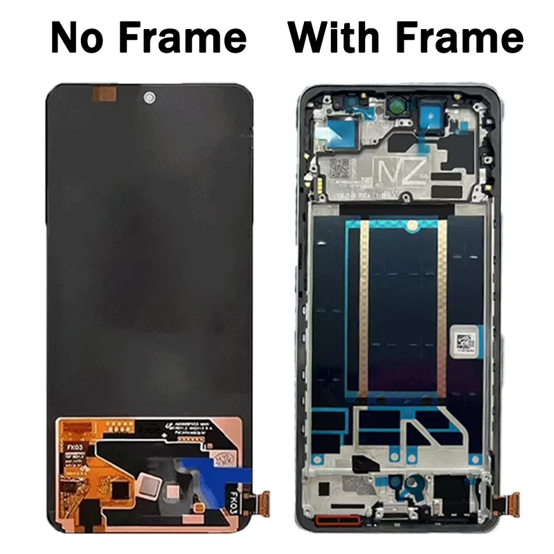 6.67” Super AMOLED Ekran Dotykowy LCD z Digitizerem do Oppo Reno13 F 4G CPH2701 / Reno 13F 5G CPH2699 - Zamiennik Wyświetlacza — zdjęcie produktu 5
