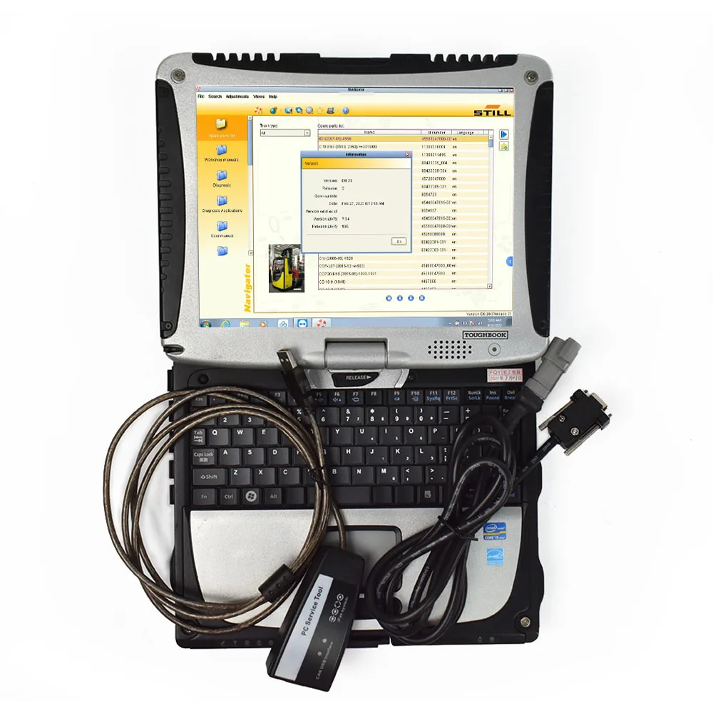 forklift For yale hyster diagnostic scanner For yale hyster PC service auto diagnosis tool Ifak CAN USB Interface+CF19 laptop