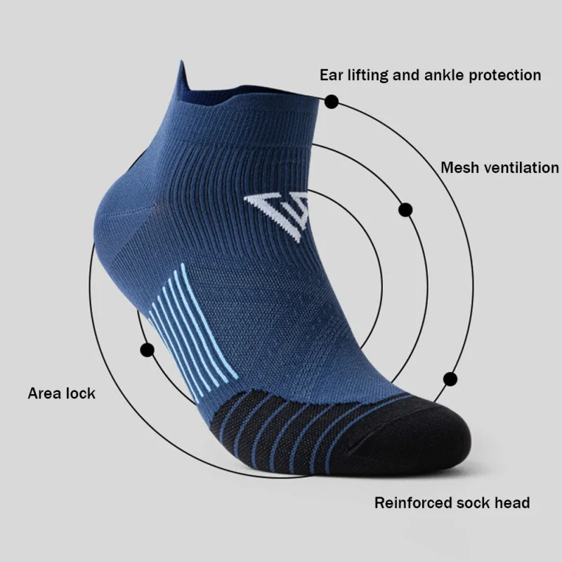 1 Pair Men Women Sport Socks New Anti-sweat Women Gym Socks Men Breathable Cycling Socks Quick Dry Unisex Fitness Socks Set