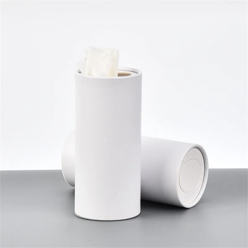 

White Tissue Tube for Car Cylinder Paper Box Subfilm Home Room Accessories Potable Napkin Organizers Tissue Storage Organizer