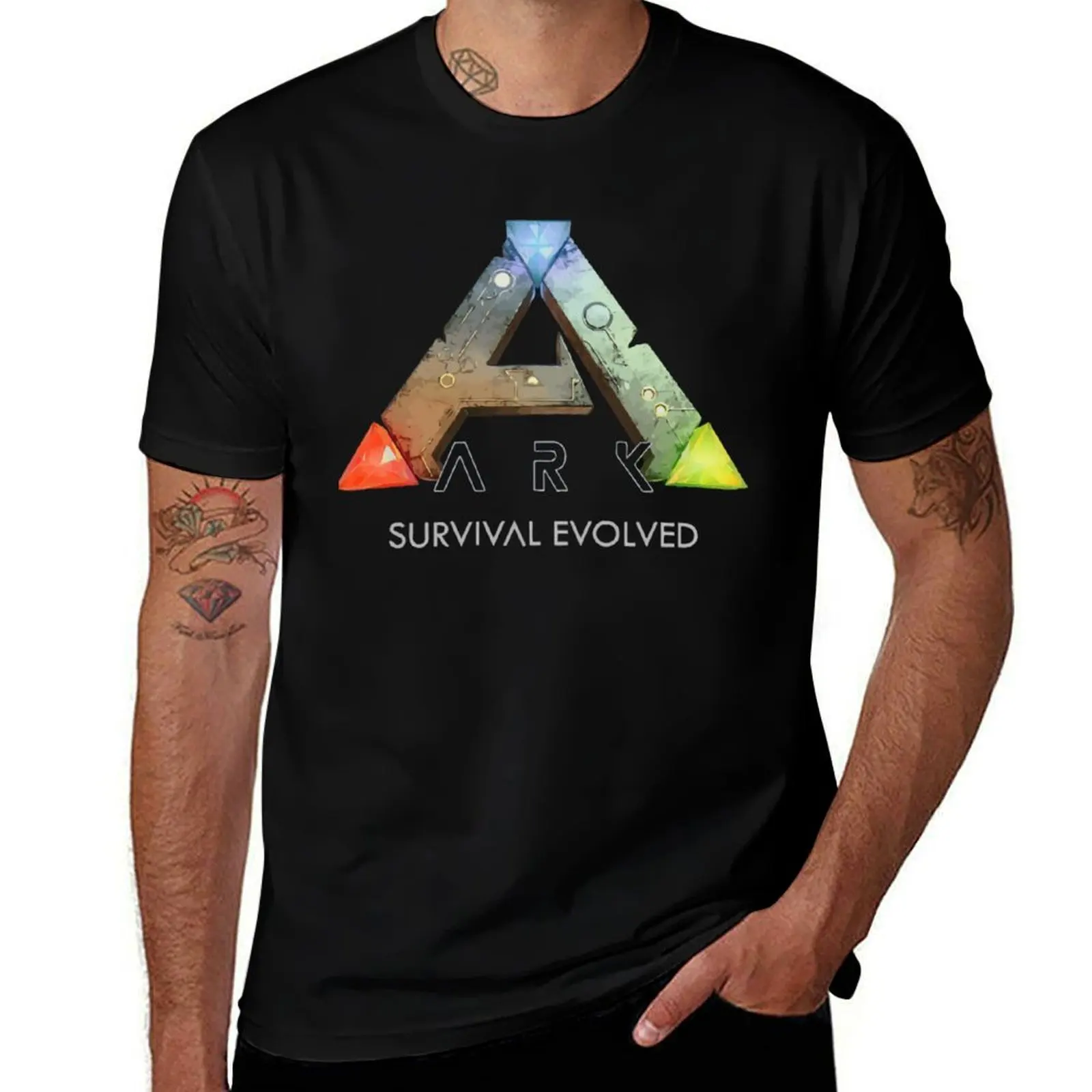 Футболка Ark Survival Evolved, хлопковая футболка, футболки с принтом для мужчин, футболка