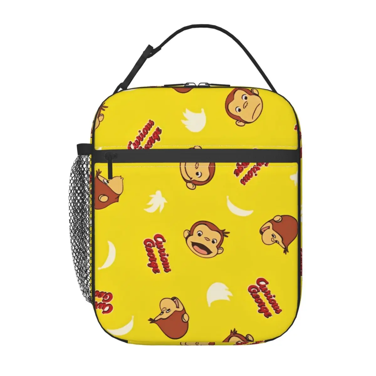 

Превосходный Джордж Обезьяна Мультфильм Термоизолированные сумки для обеда Школьный сериал Многоразовая сумка для еды Контейнер-холодильник Термальный ланч-бокс