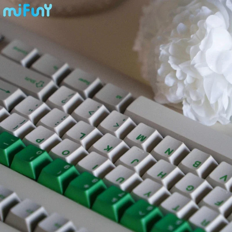 Imagem -05 - Mifuny Gmk Green Alert Keycap Grupo Pbt Sublimação Keycaps Perfil Cereja Keycaps Personalizados Acessórios de Teclado Mecânico Presentes