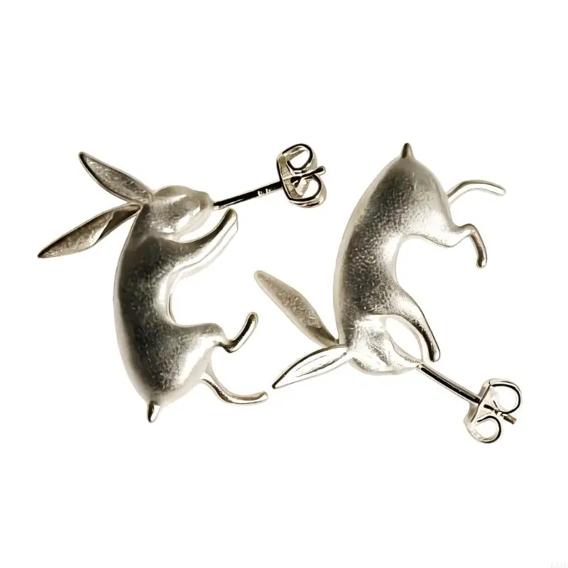  Playful Rabbit Ears Studs Handmade Animal Earrings Stylish Animal Ear Accessories Birthday Or Holiday Present