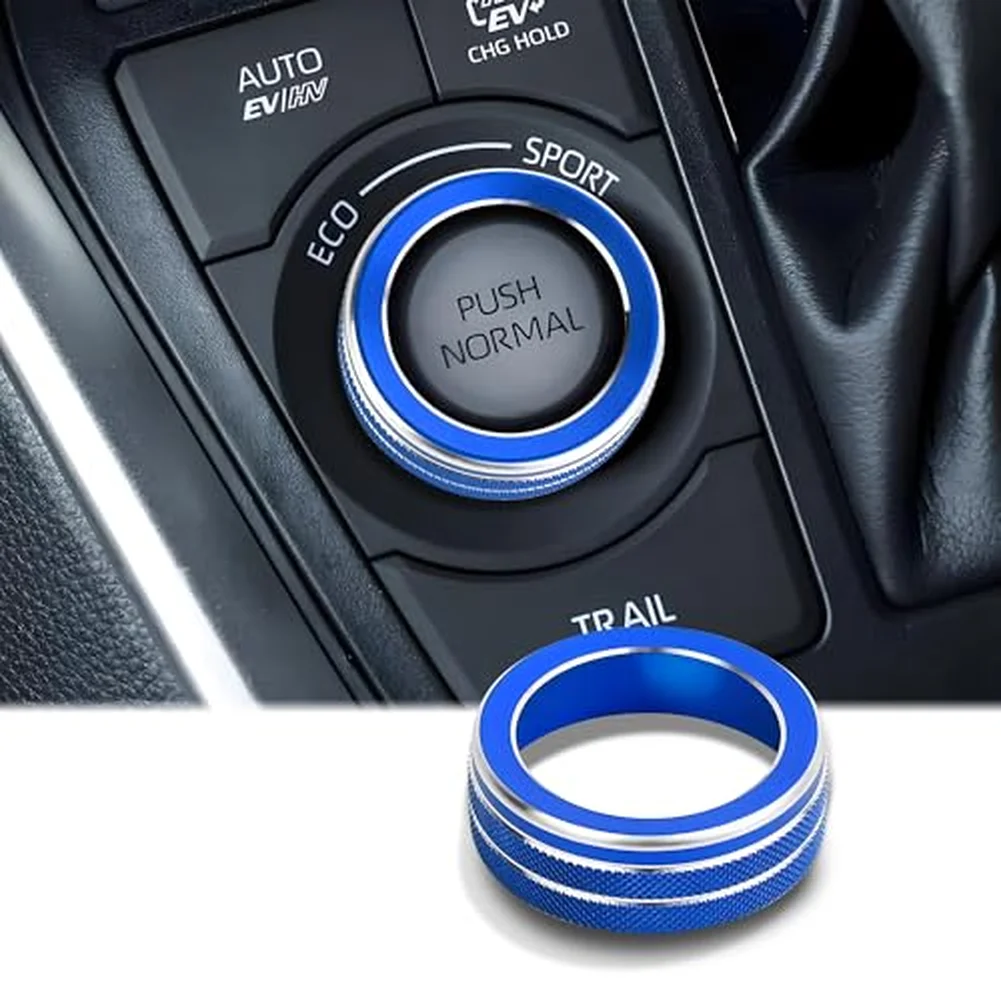 Car Interior Upgrade Alloy Knob Cover Interior Trim Accent Polished Appearance Aluminum Alloy Scratch Concealment
