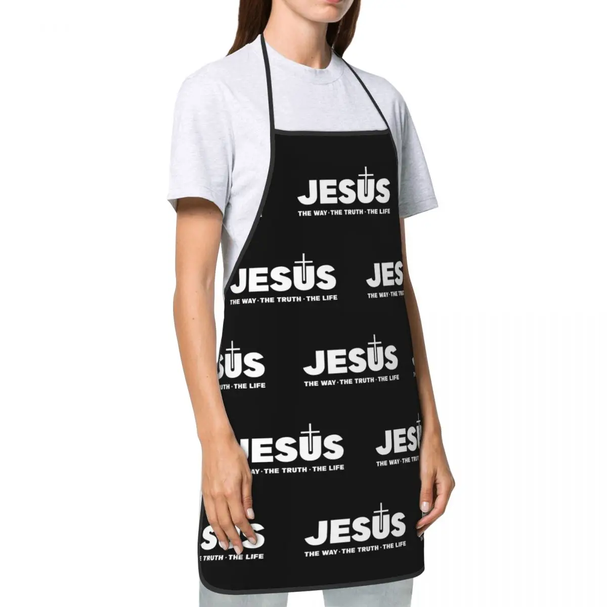 Jesus Christ The Way The Truth The Life Apron Unisex Bib Religion Christian Faith Kitchen Cooking Tablier Cuisine Chef Baking