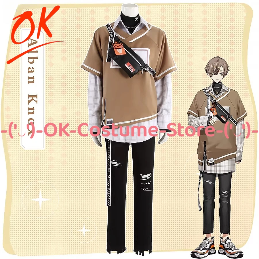 

[Customized Size] NIJISANJI Virtual YouTuber VTuber Alban Knox Game Character New Outfit Halloween Carnival Party Uniform Suit