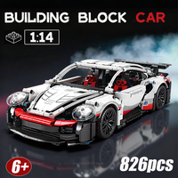 New 826PCS Technical Race Car Building Blocks Kit Model Assemble RSR Sport Car Bricks Kids DIY Toys For Adult Kid Birthday Gifts