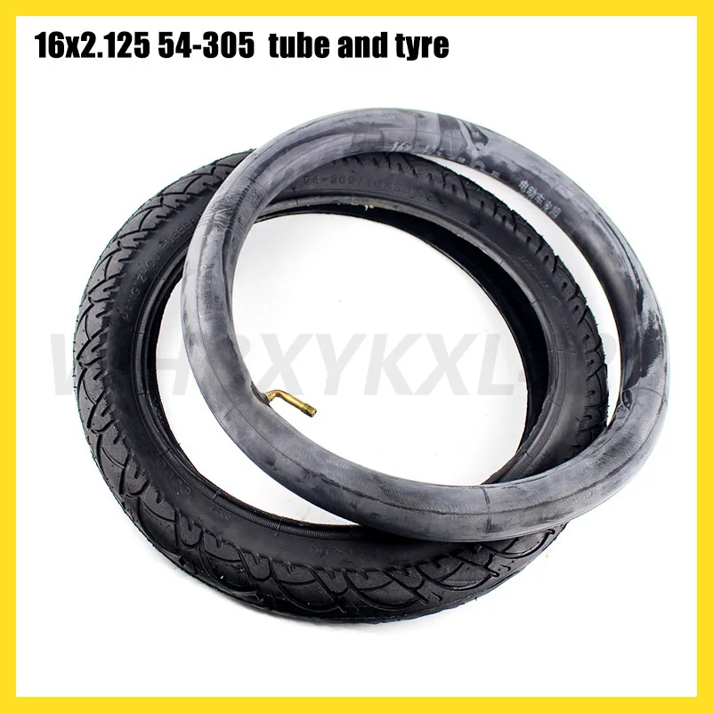 16x2.125 54-305 Inner Tube Outer Tyre for 16 Inch Electric Bicycle Tire Bike Tyre