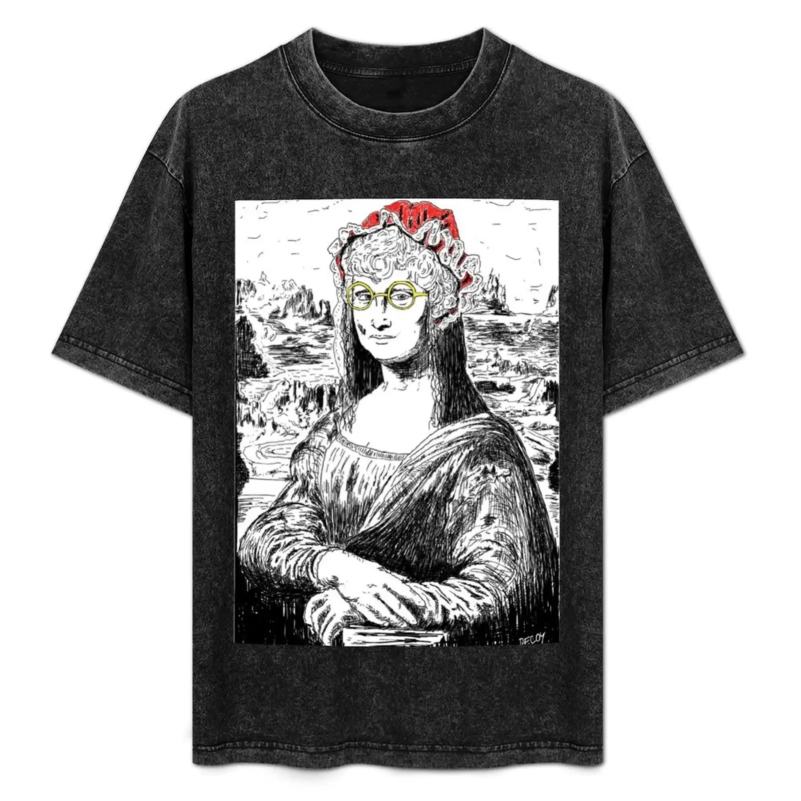 

Mona Lisa Mrs Claus T-Shirt designer shirts graphic shirts luxury designer graphic tee shirt mens big and tall t shirts