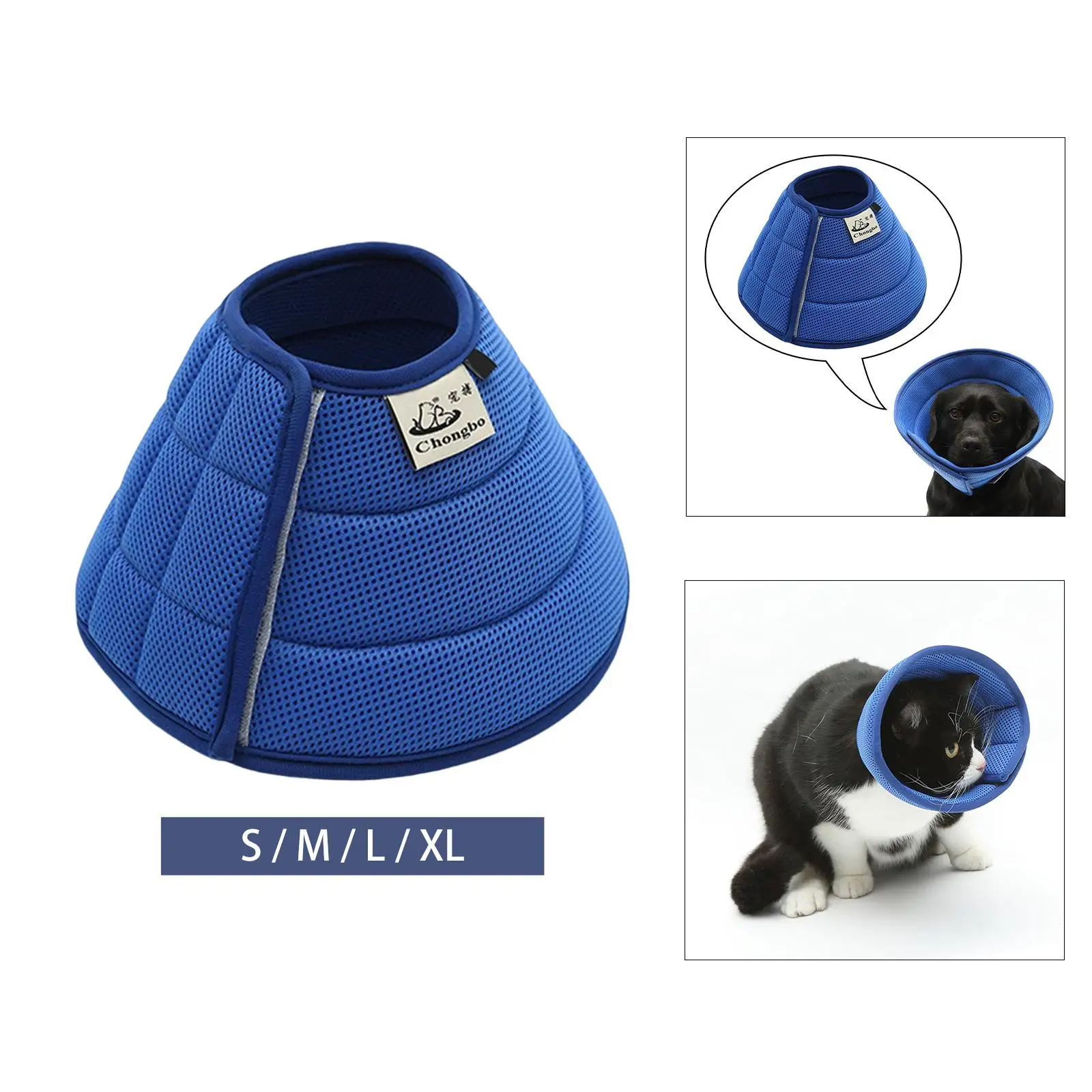 Dog Cone Collar Stop Licking Anti Bite Lick Wound After Surgery Soft Edge Protective Wound Dog Cone Neck Collar Dog Cat Cone