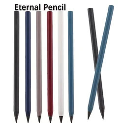 6 Color Metal Eternal Pencil Multicolor Hb Replaceable Lead Core Student Sketching Drawing Writing Tool School Office Stationery